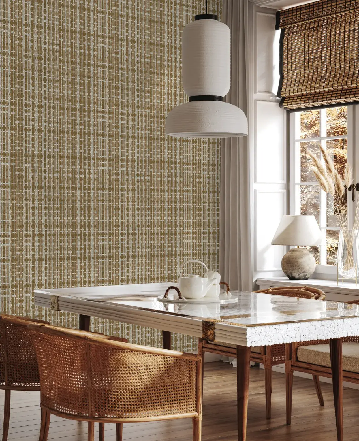 Brown Embossed Wallpaper – Dimensional Elegance (1105-5)